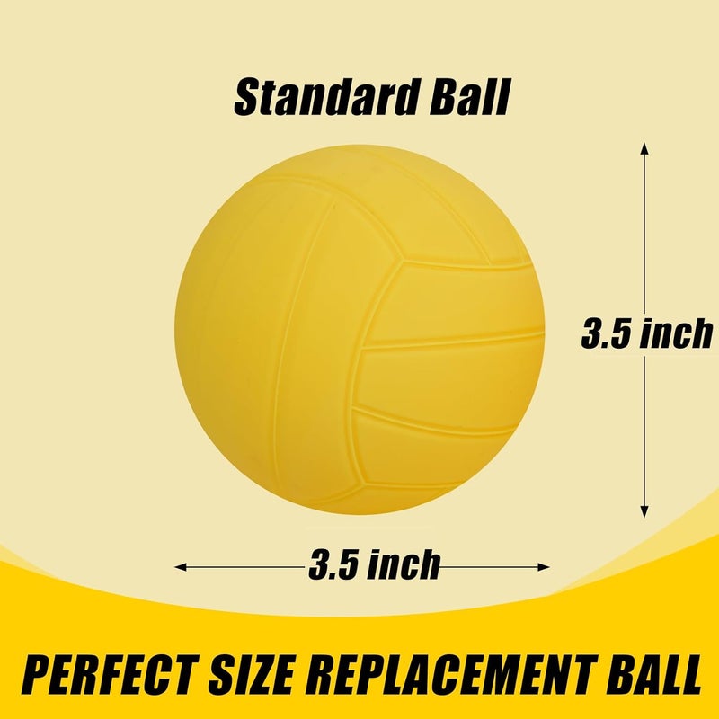Viminston Spike Replacement Balls 6 Yellow Soft Balls with Pump for Roundnet Game - Image 2